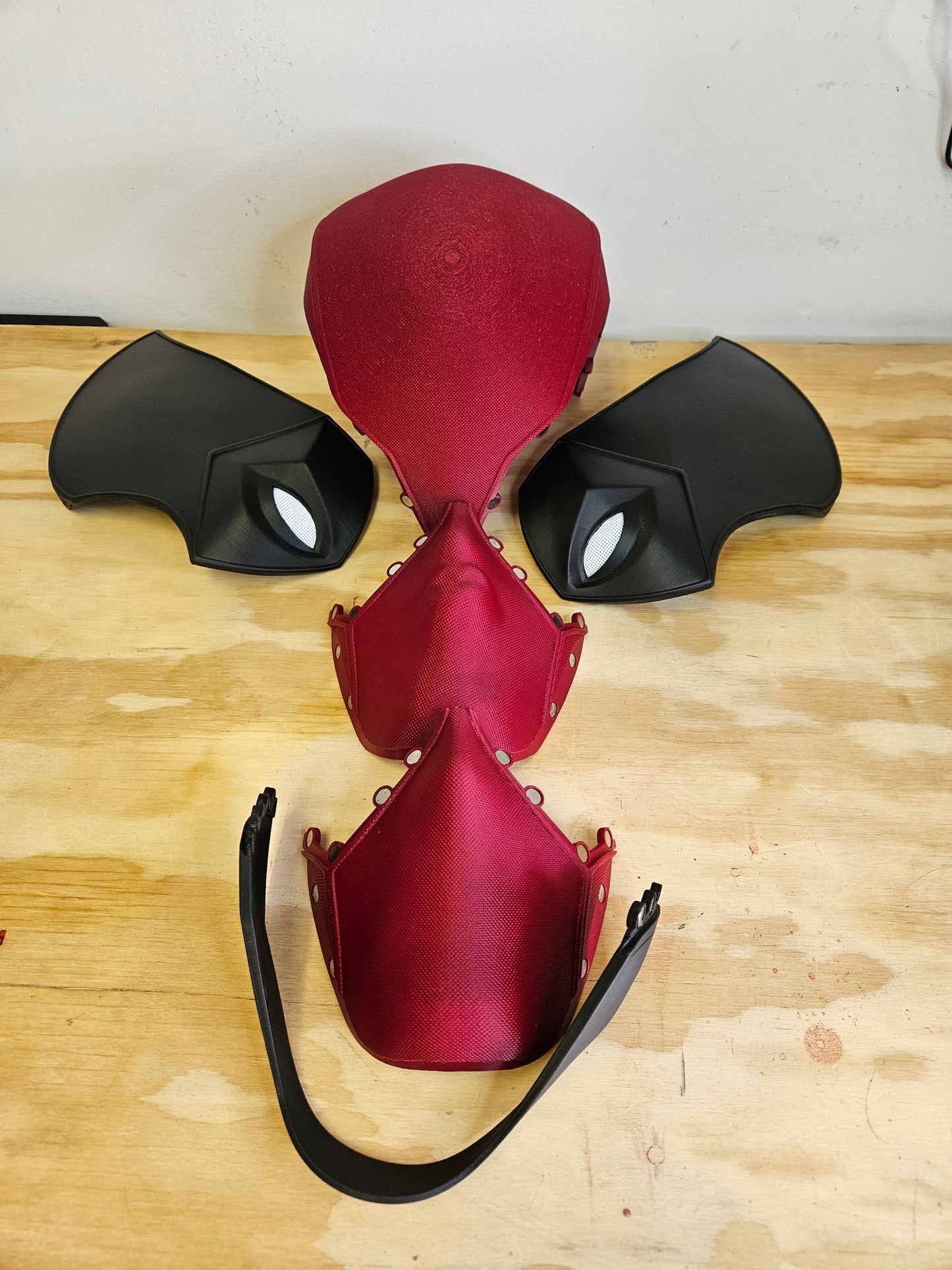 Deadpool and Wolverine mash up helmet. 3D Printed Poolverine cosplay prop by Aviator 3D Printing. Treat yourself or gift to a special person. Great for home office display, or to wear anytime. Get yours before the next Marvel Deadpool and Wolverine movie.