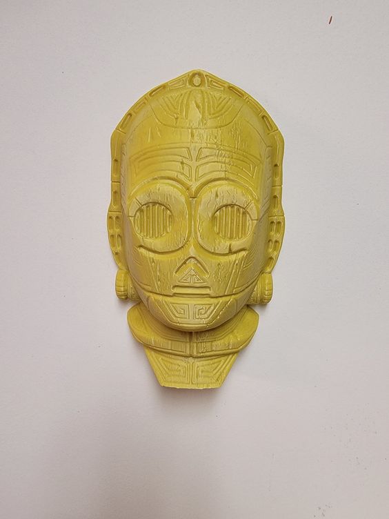 Home Office tiki decoration inspired by C3PO from Star Wars from Aviator 3D Printing LTD.