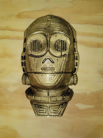 Home Office tiki decoration inspired by C3PO from Star Wars from Aviator 3D Printing LTD.