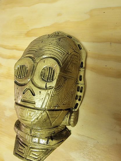 Home Office tiki decoration inspired by C3PO from Star Wars from Aviator 3D Printing LTD.