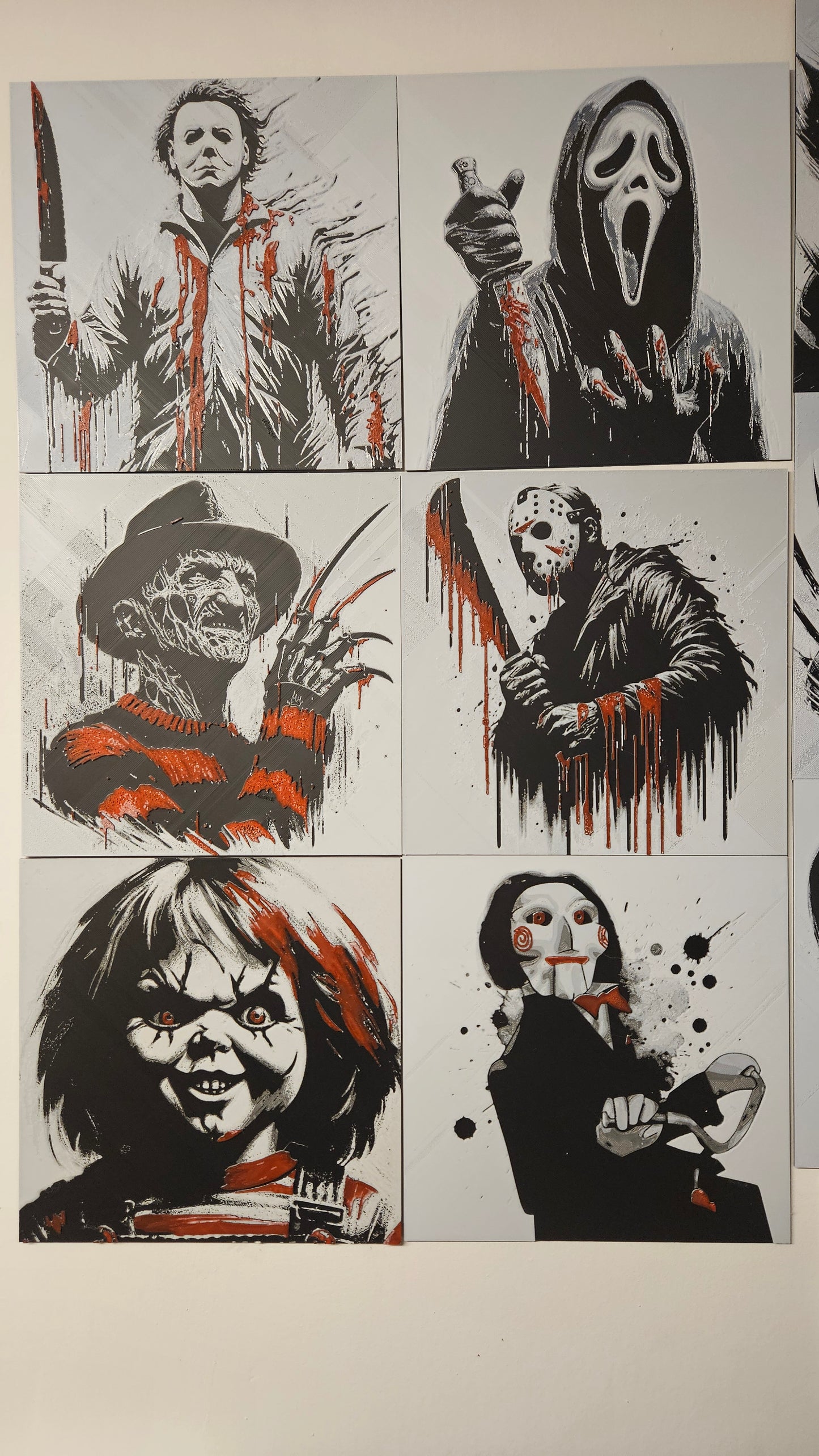 Horror legends inspired 3D printed Fan Art Decore. A Great gift  or for your home or office.