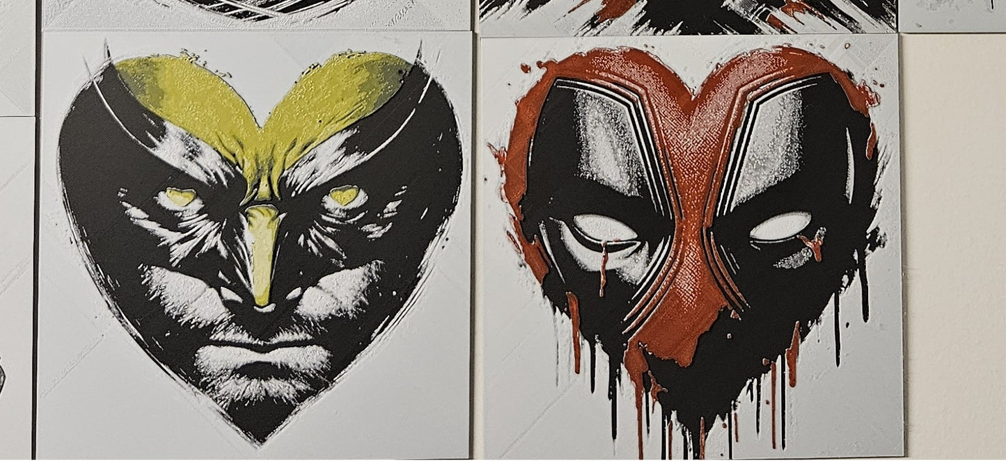 Deadpool and Wolverine inspired 3D printed Fan Art.