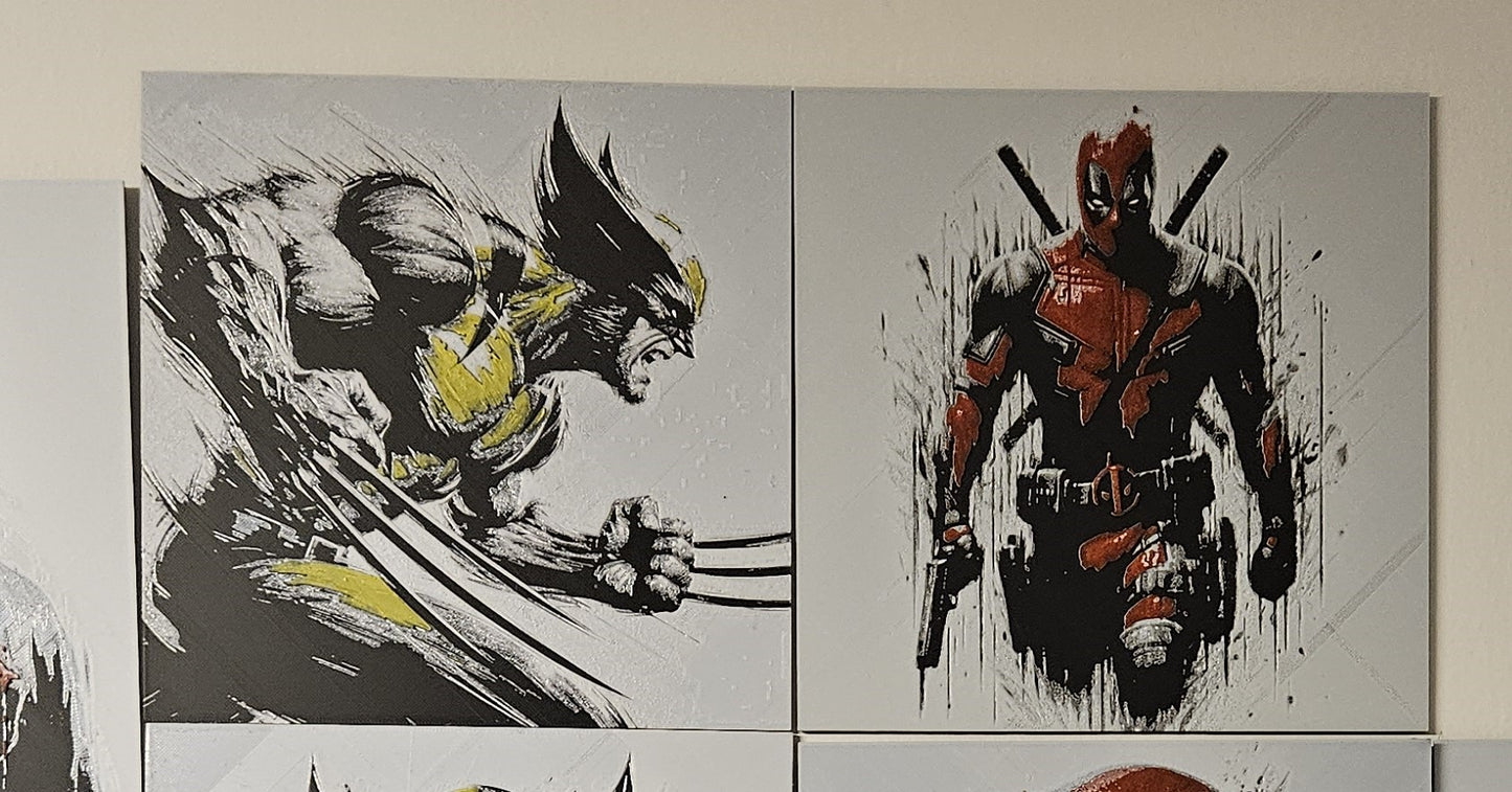 Deadpool and Wolverine inspired 3D printed Fan Art.