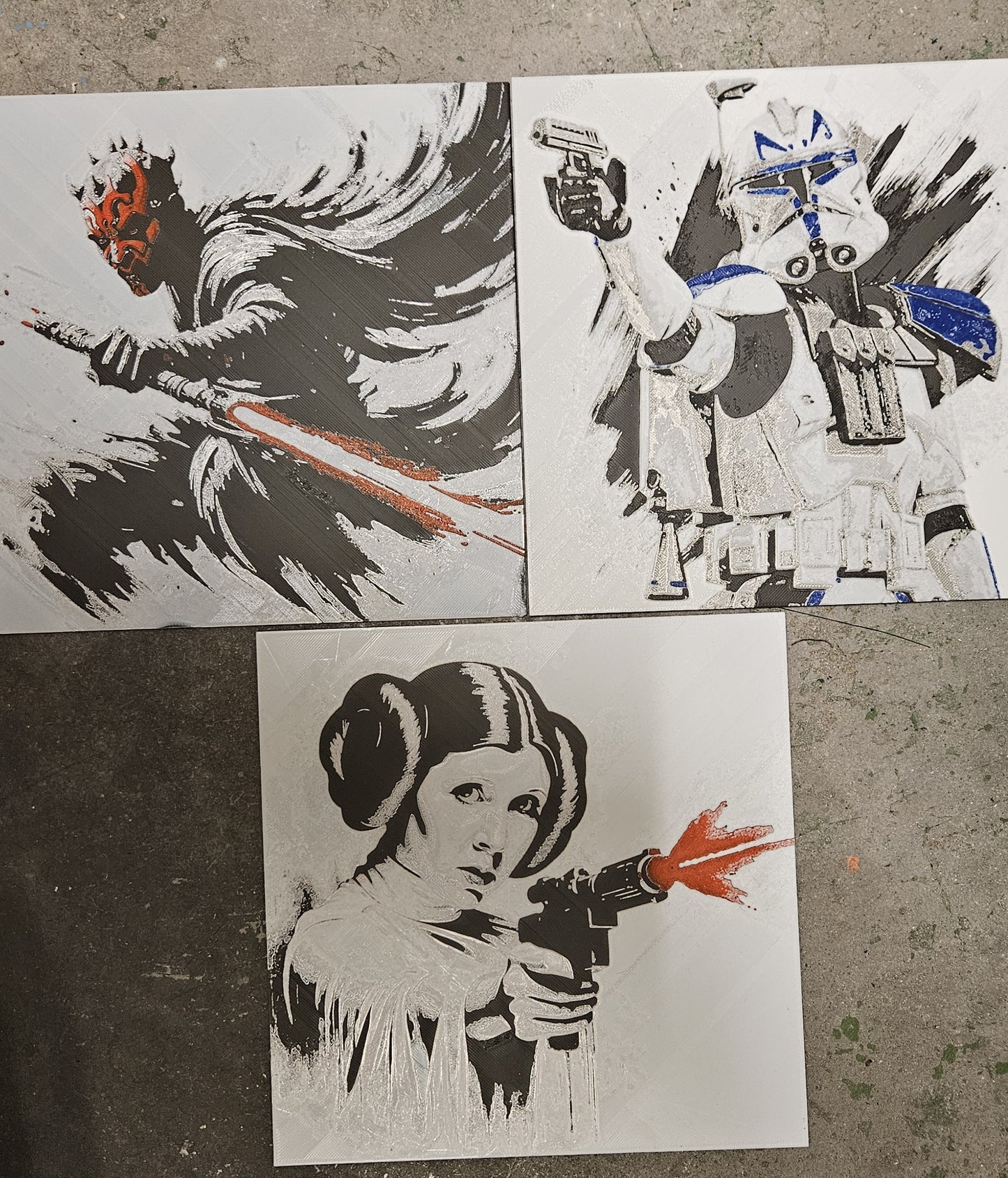 Star Wars inspired 3D printed Fan Art Decore