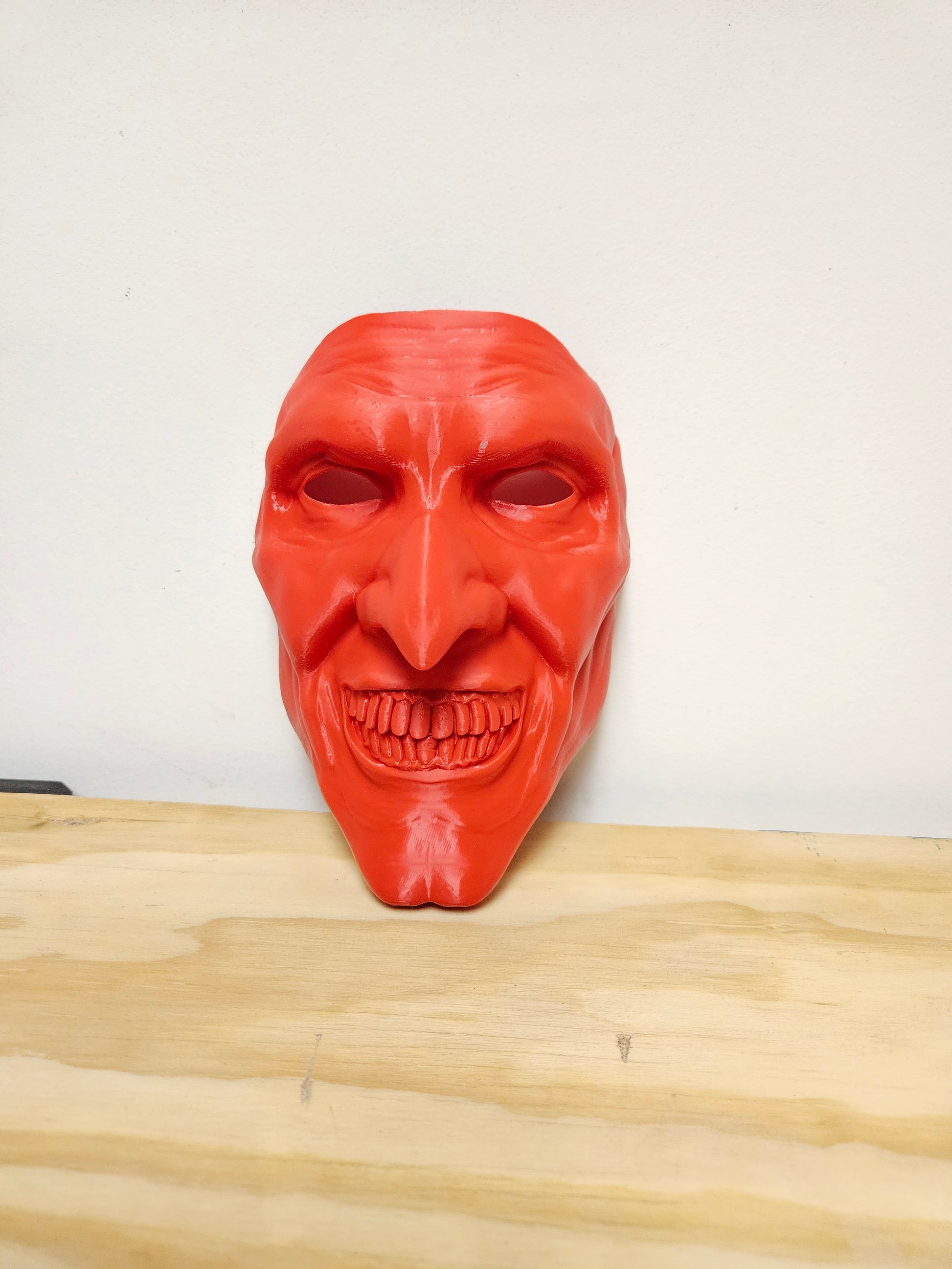 Art the clown from the Terrifier movie mask is 3D printed DIY kit that can be painted and accented in realistic FAKE blood paint or without by us, or do it yourself Available now from Aviator 3D Printing .com