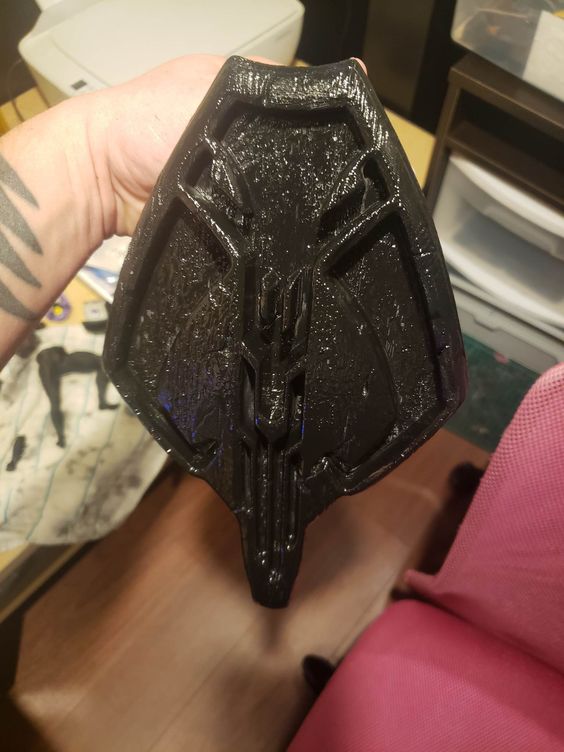 Home Office tiki decoration inspired by Mandalorian Mando from Star Wars from Aviator 3D Printing LTD.